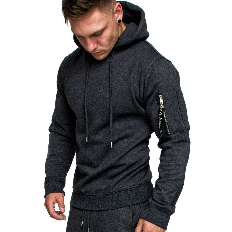 Mörkgrå Hoodie med attityd