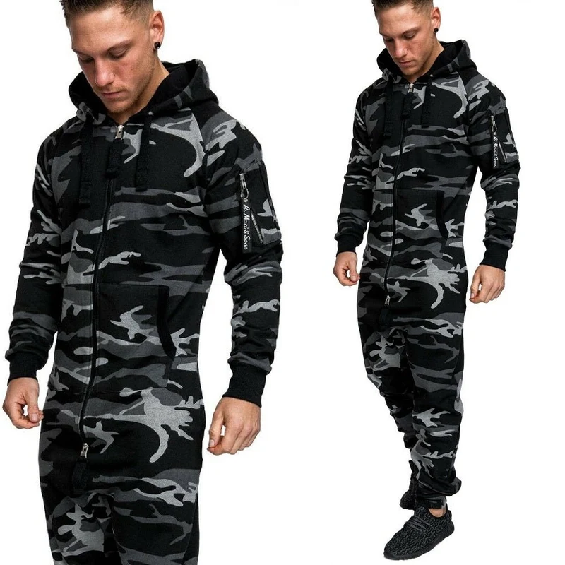 Svart camouflage Jumpsuit / Onesie | Unisex