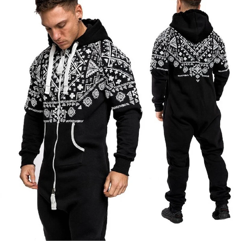 Jumpsuit / Onesie Svart/Vit vintagestil
