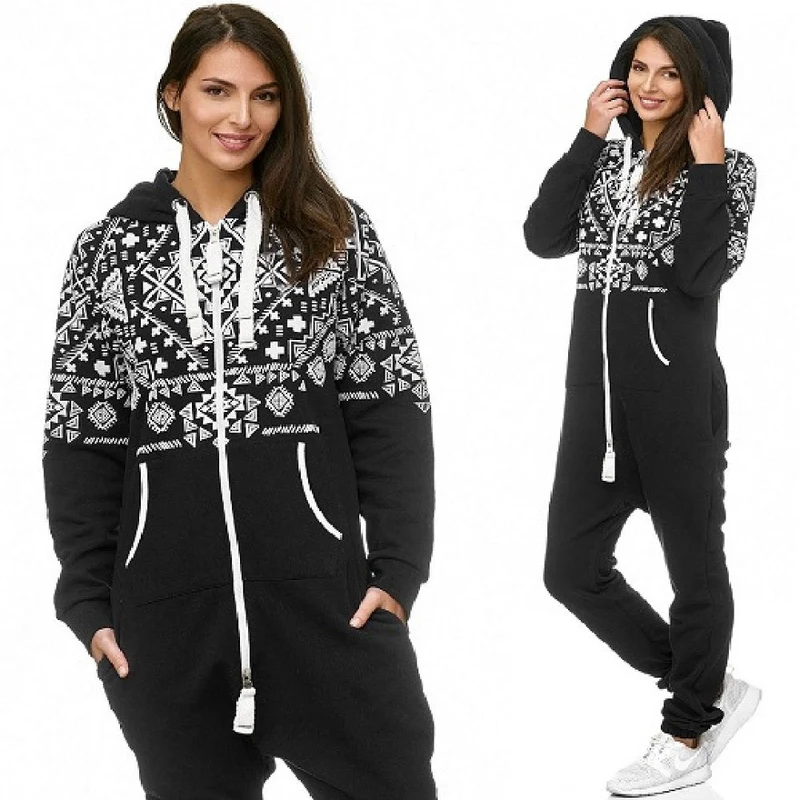 Onesie jumpsuit overall - svart vintage
