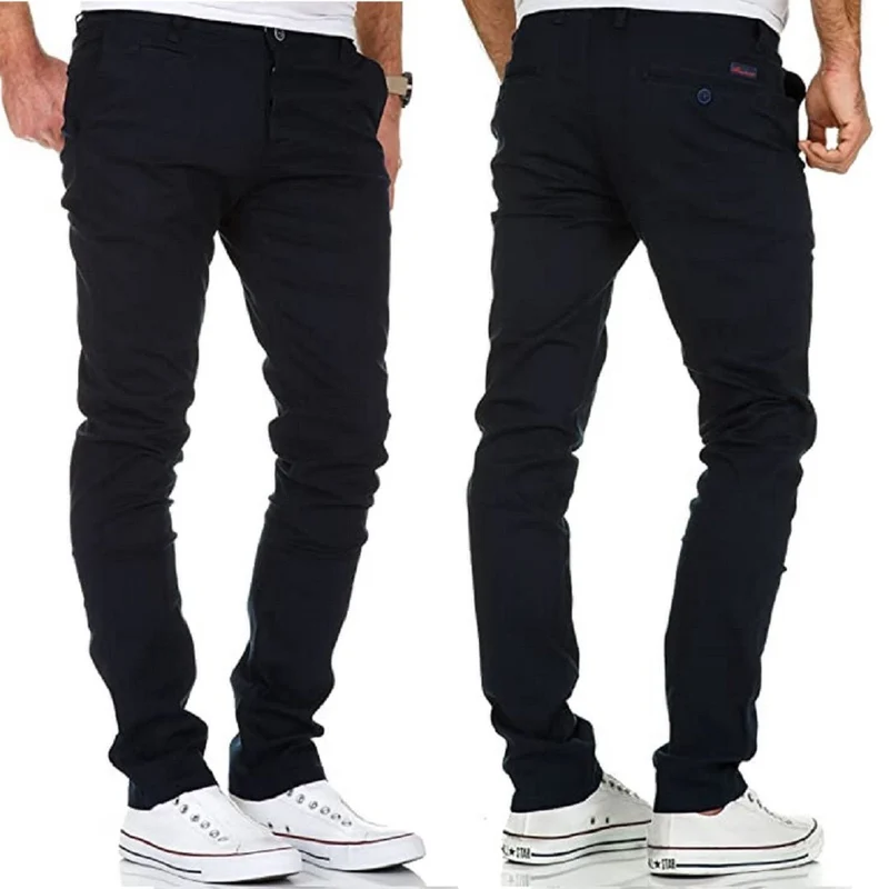 Marinblå Chinos Slim Fit med stretch