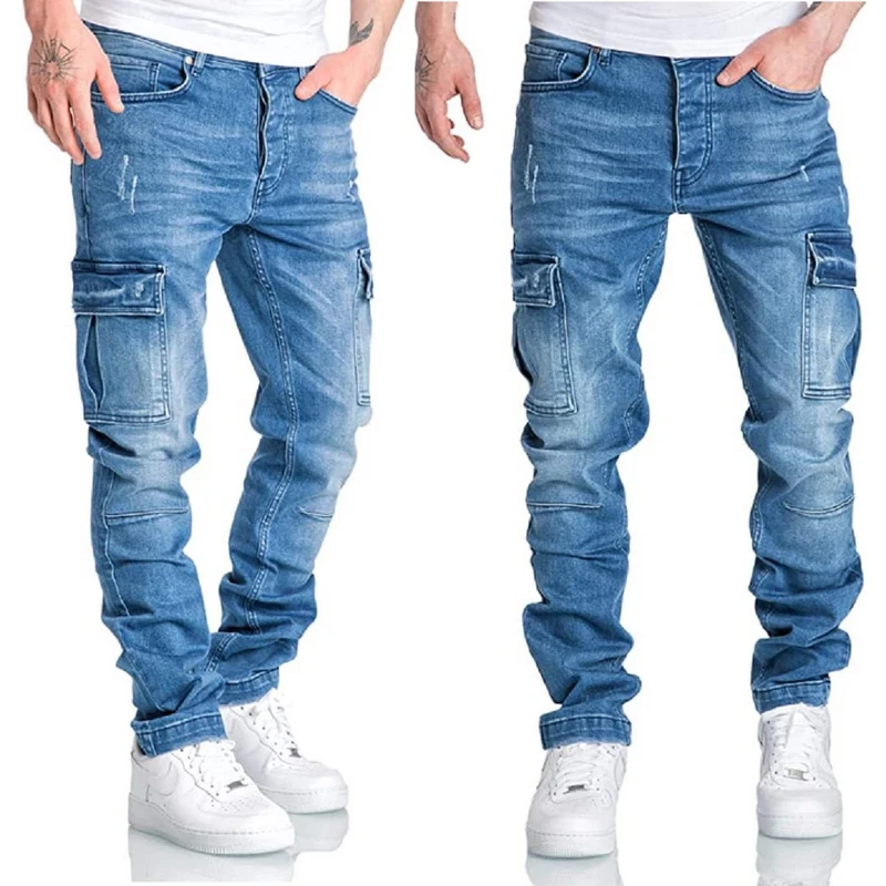 Jeans Regular Fit cargo fickor | 3 olika färger