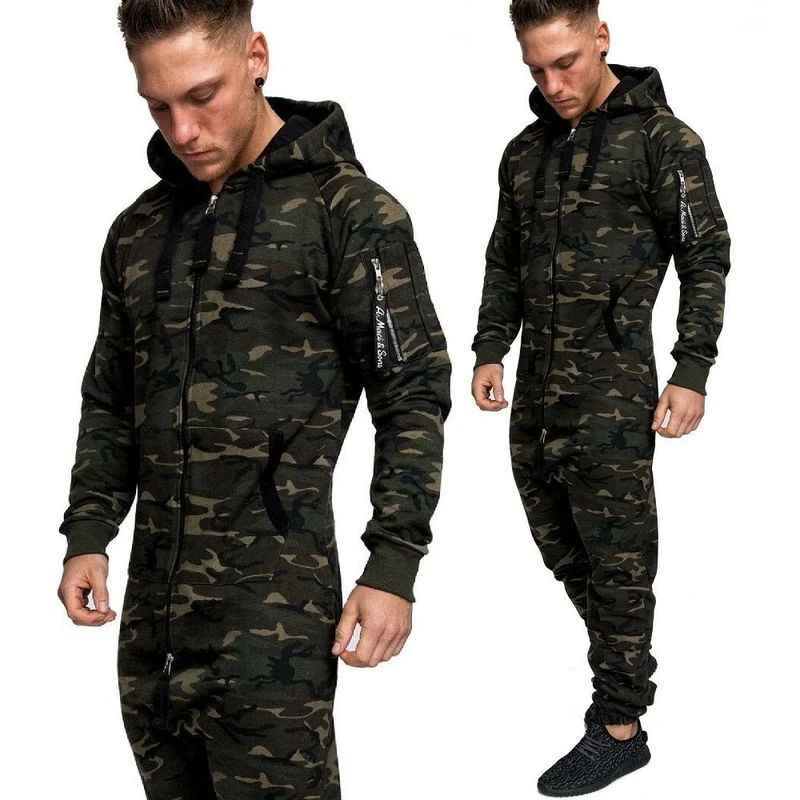 Grön camouflage Jumpsuit / Onesie | Unisex