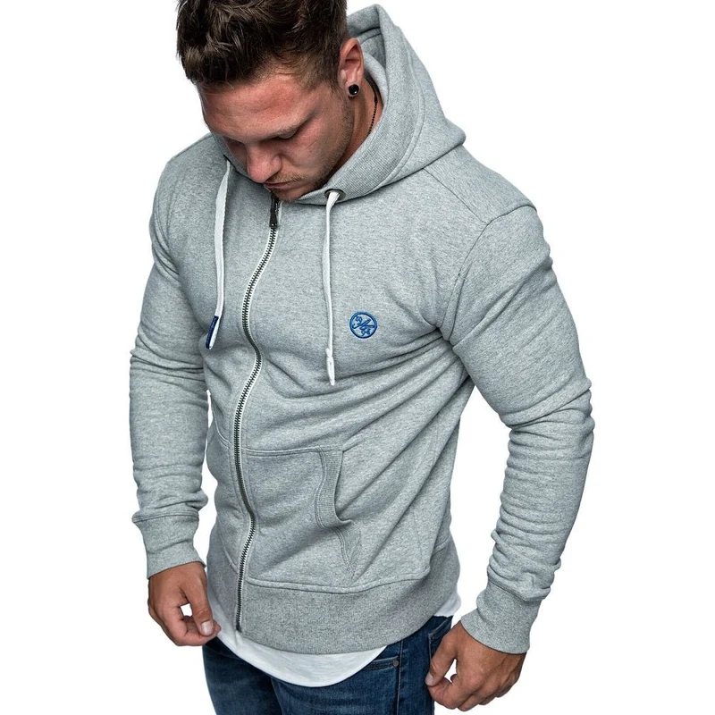 Zip Hoodie Herr - Stilrena huvtröjor