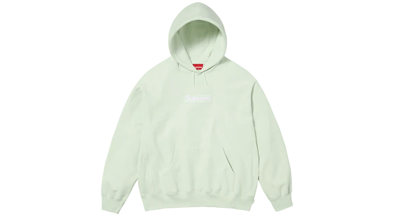 Supreme Box Logo Hoodie (FW23) Light Green