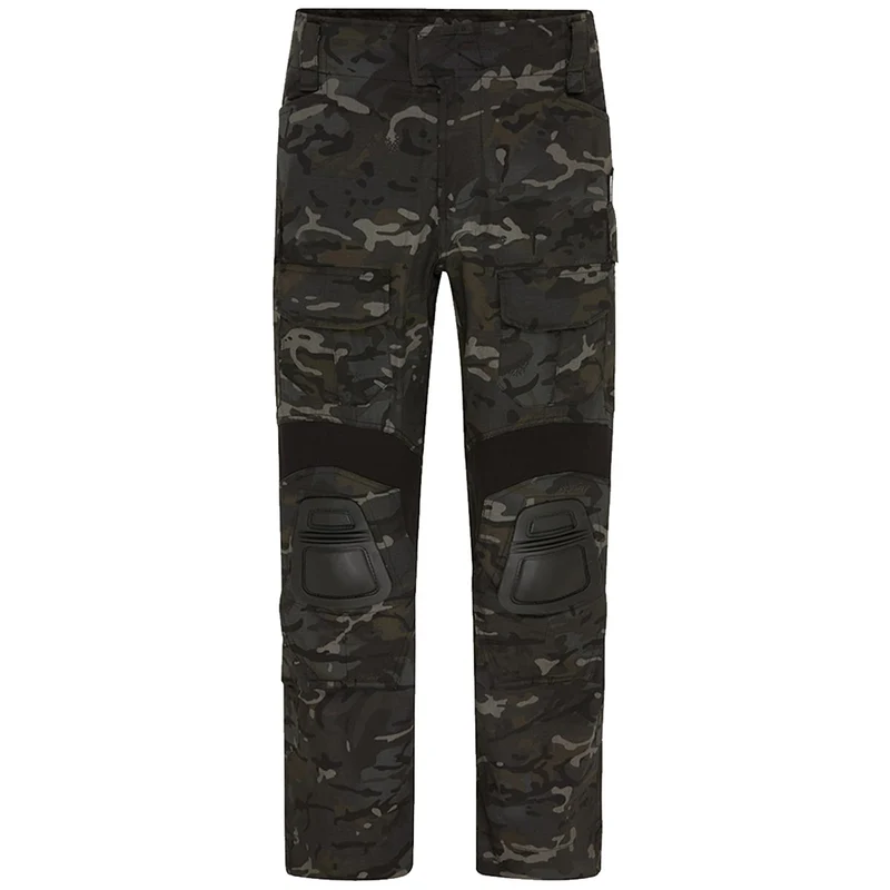 Kombat Spec-Ops Trousers with Knee Pads Black BTP Camo
