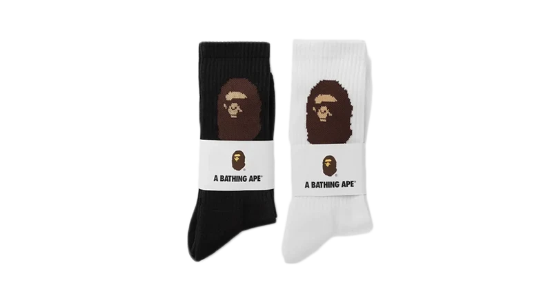 BAPE 'Ape Head' Socks
