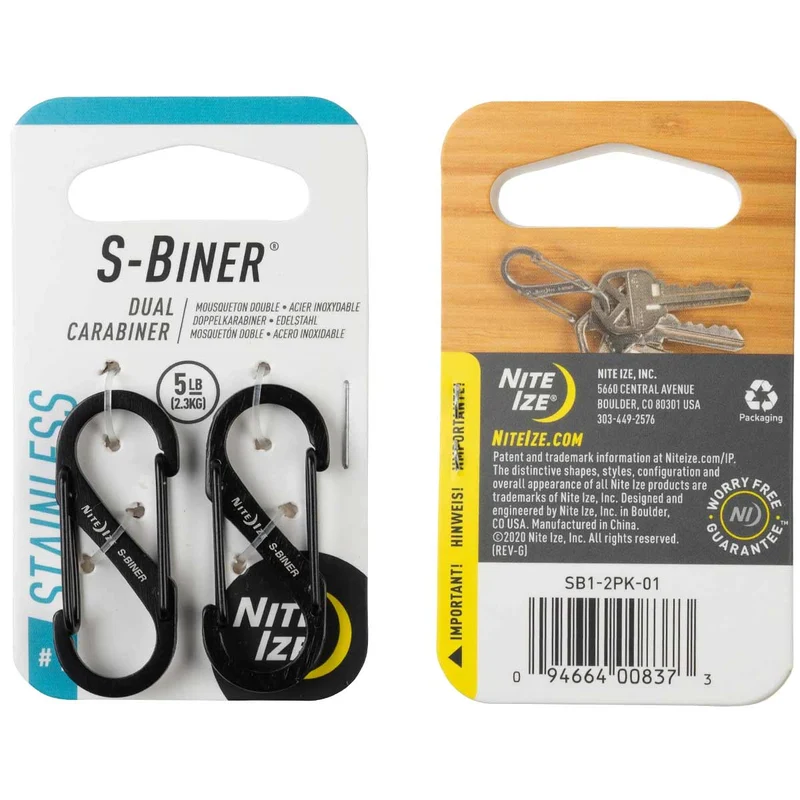 Nite Ize S-Biner - Stainless Steel Black