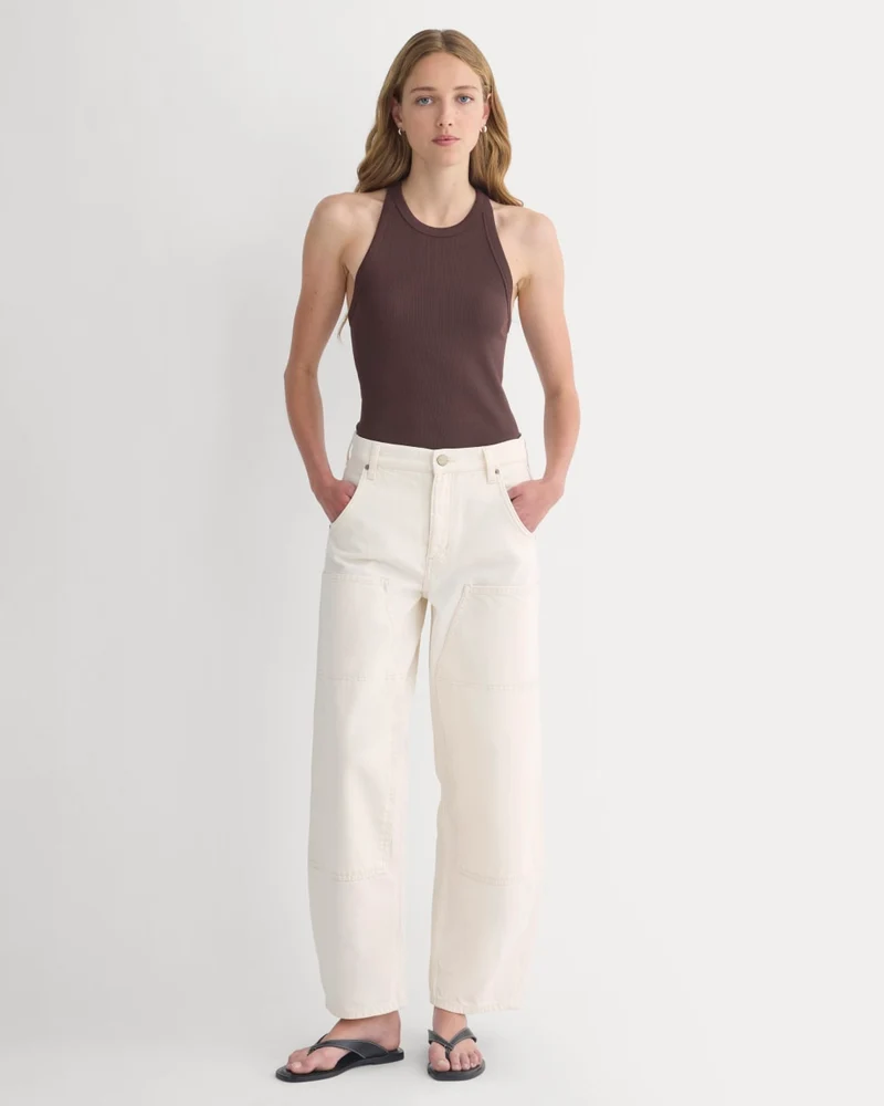 Pull-On Carpenter Jean | Ecru