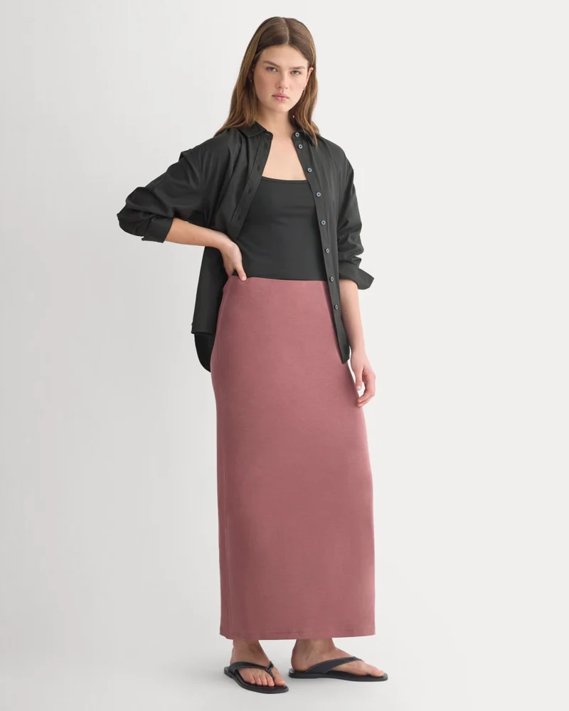 Maxi Skirt in Butterknit | Henna Red