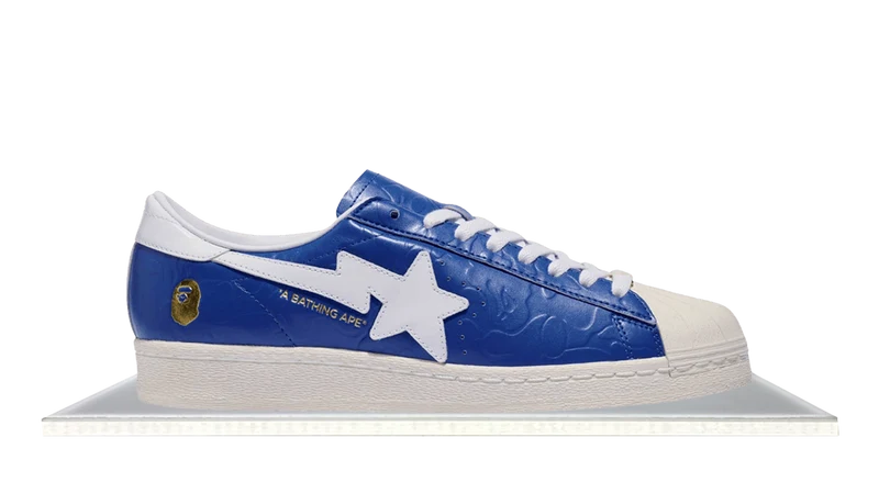 Adidas Superstar Vintage Bape Blue White