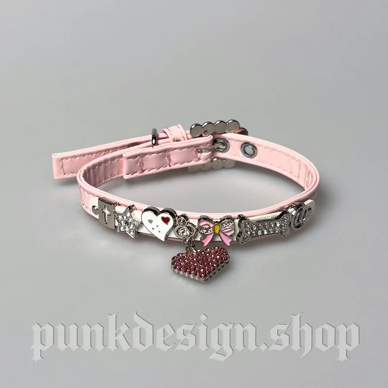 Pet's Gothic Cat Choker med dubbelt lager och pärloversimitation