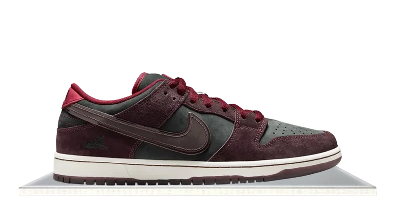 SB Dunk Low Riot Skateshop 'Mahogany Dark Beetroot'