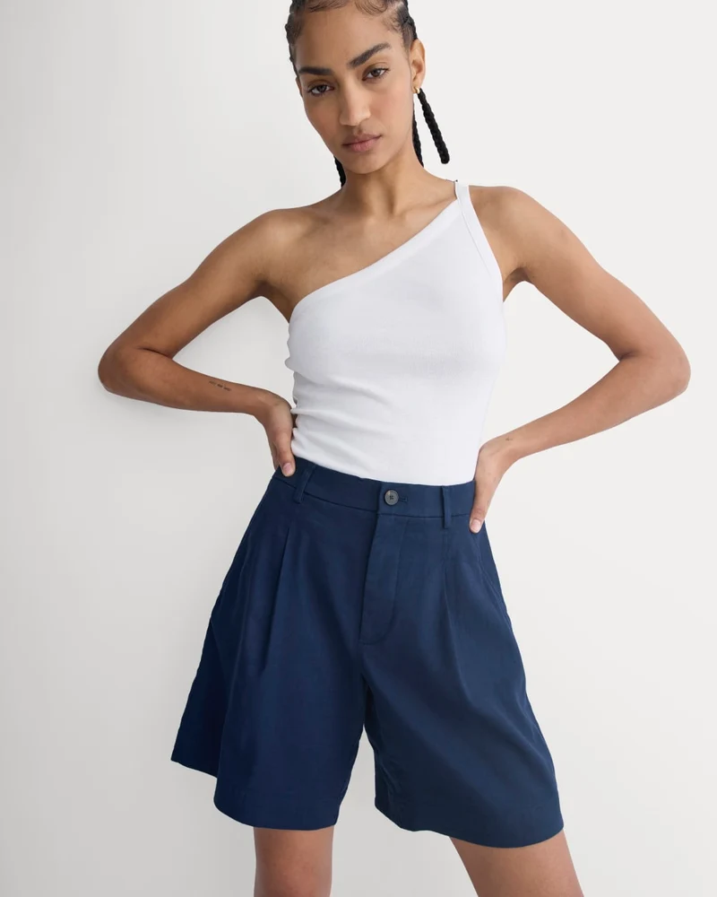 Tailored A-Line Short | Navy