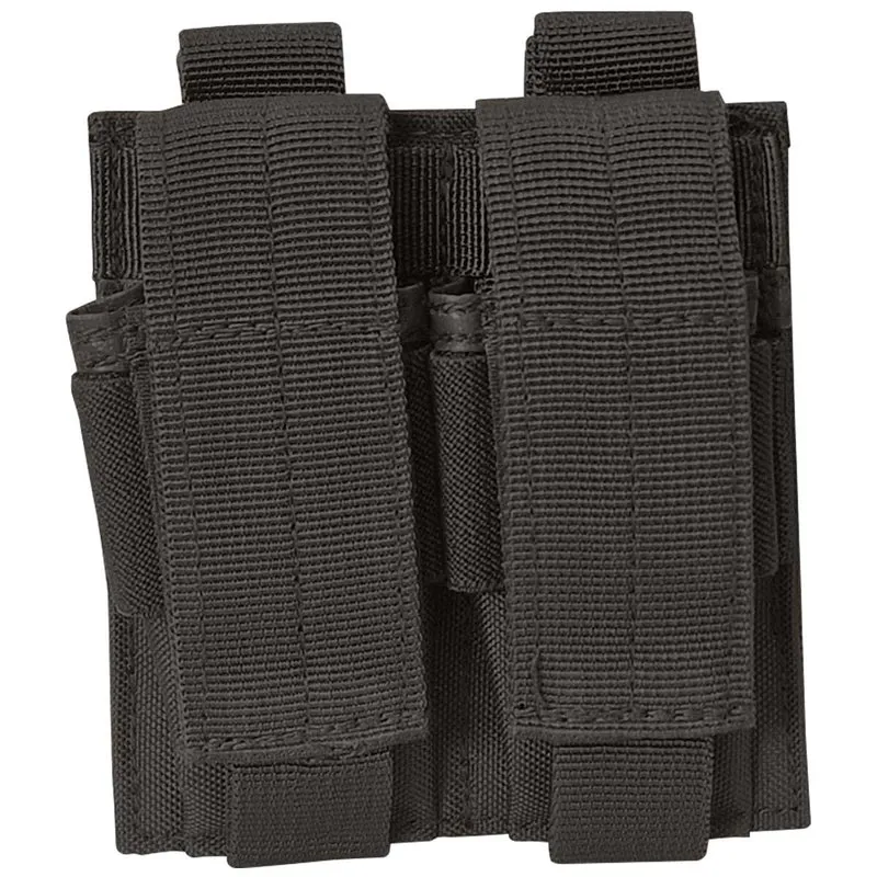 Mil-Tec Double Pistol MOLLE Mag Pouch Black