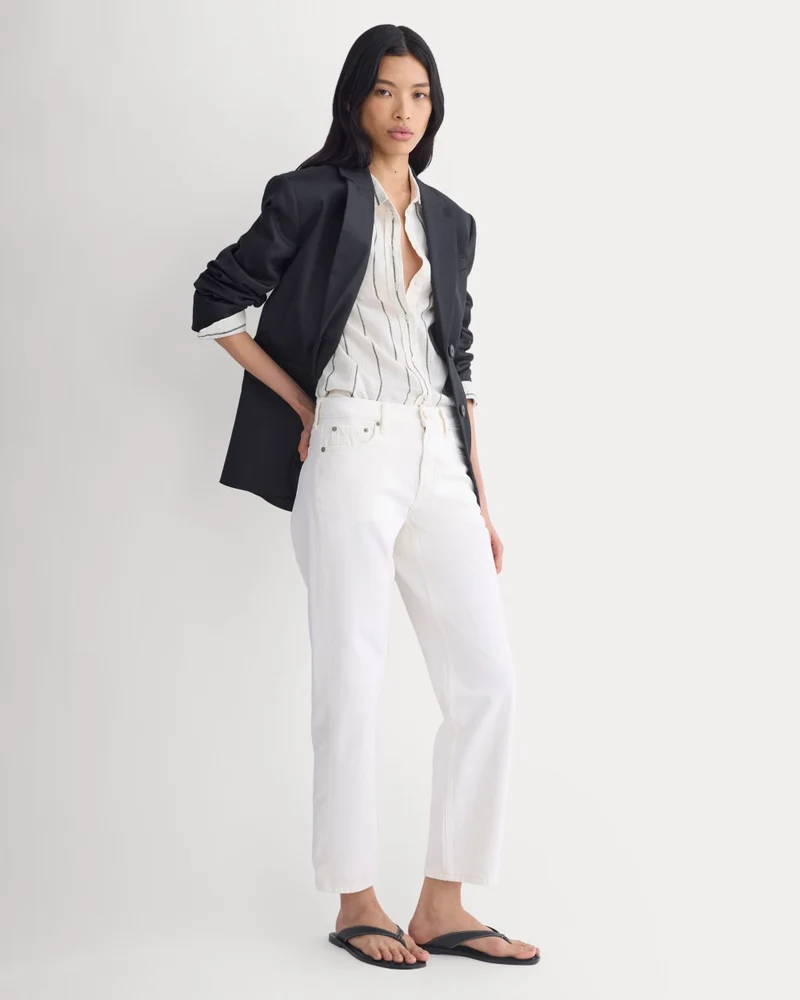 Low-Rise Straight Jean | Ecru