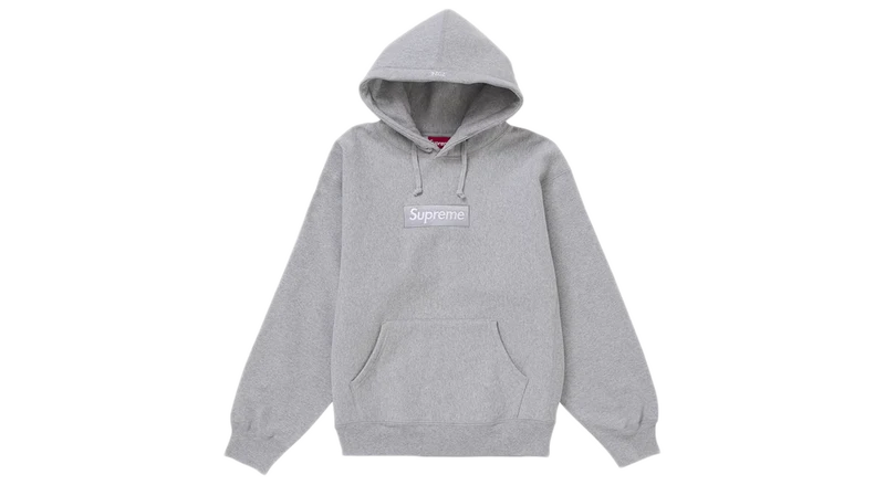 Supreme Box Logo Hoodie Heather Grey (FW24)