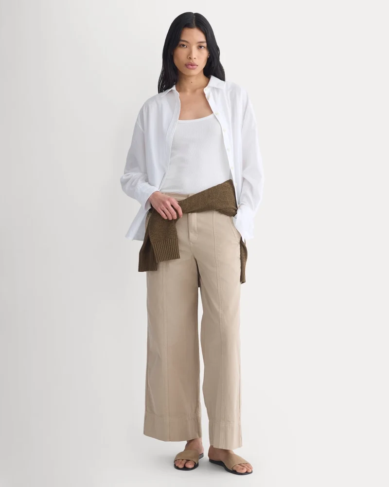 Seamed Wide-Leg Pant | Trench Coat Khaki