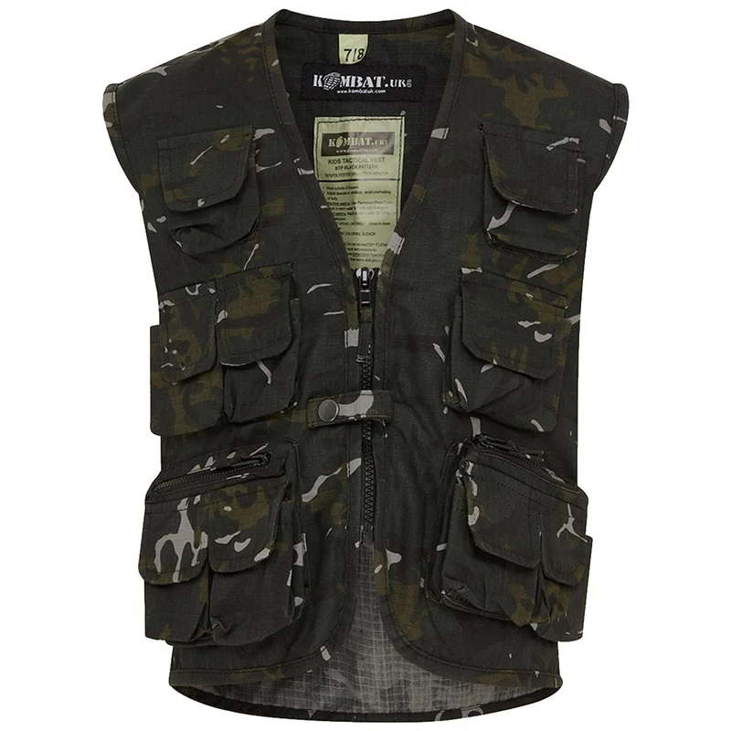 Kombat Kids Tactical Vest Black BTP