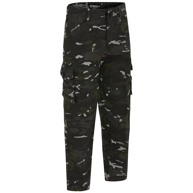 Kombat Kids Black Camo Combat Trousers