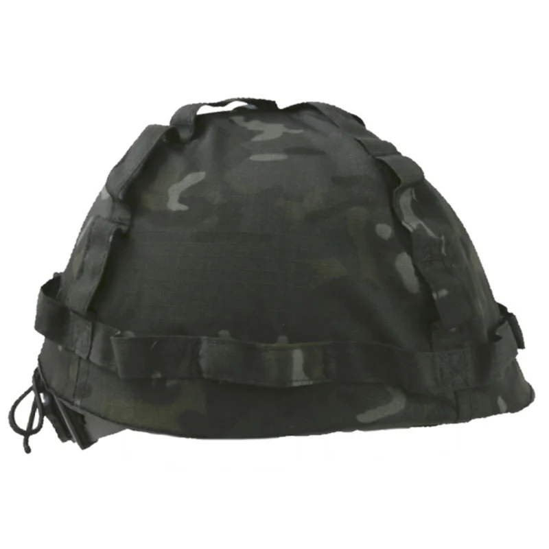 Kombat M1 Army Helmet & Black Camo Cover