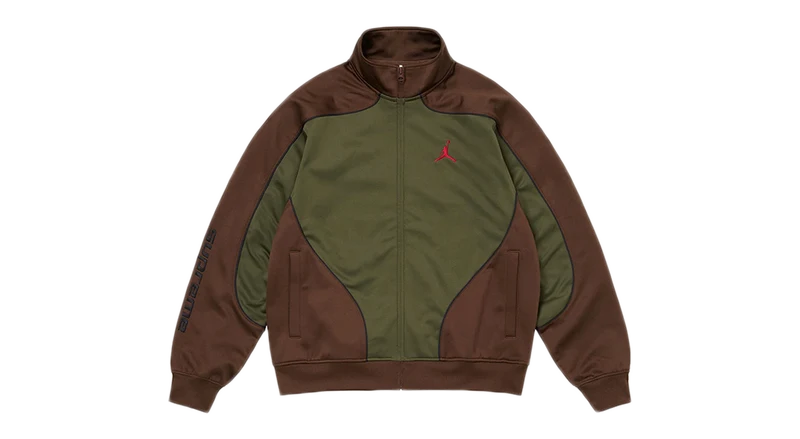 Supreme x Jordan Tricot Track Jacket Olive