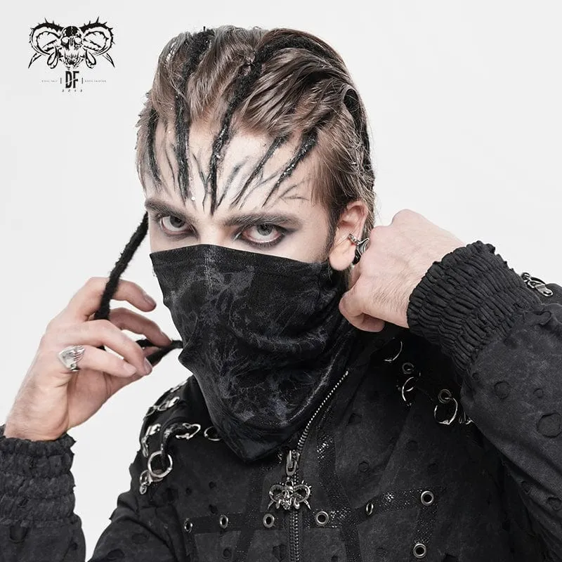 Herrhalsduk med punktryck och mask
