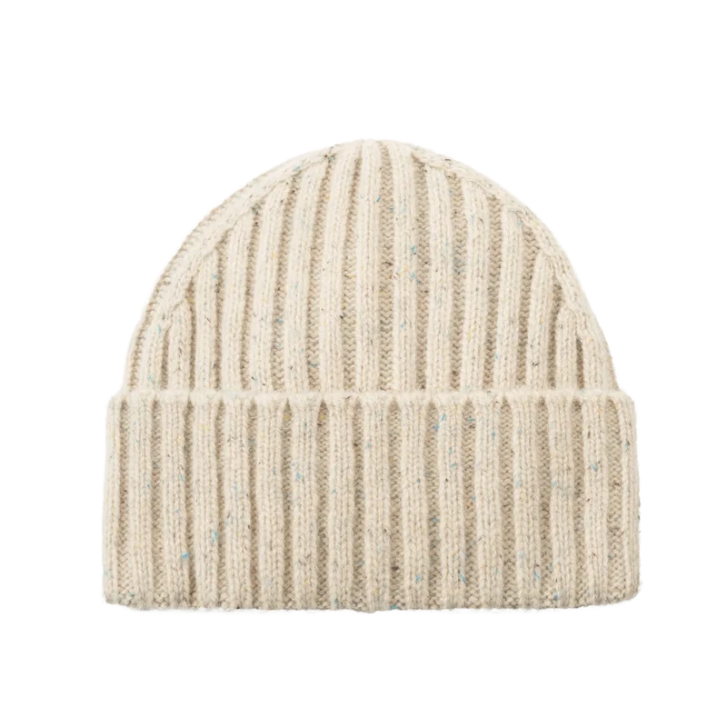 Wells Fleck Rib Beanie Light Sand