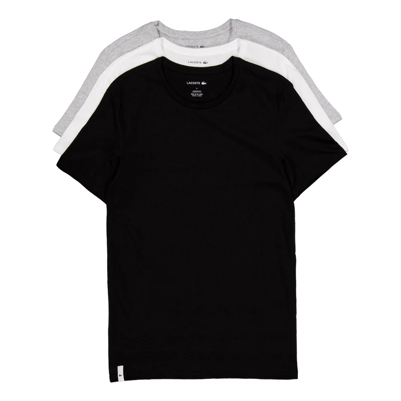 3-pack Cotton Loungwear T-shir Bxy White/grey Chine/black