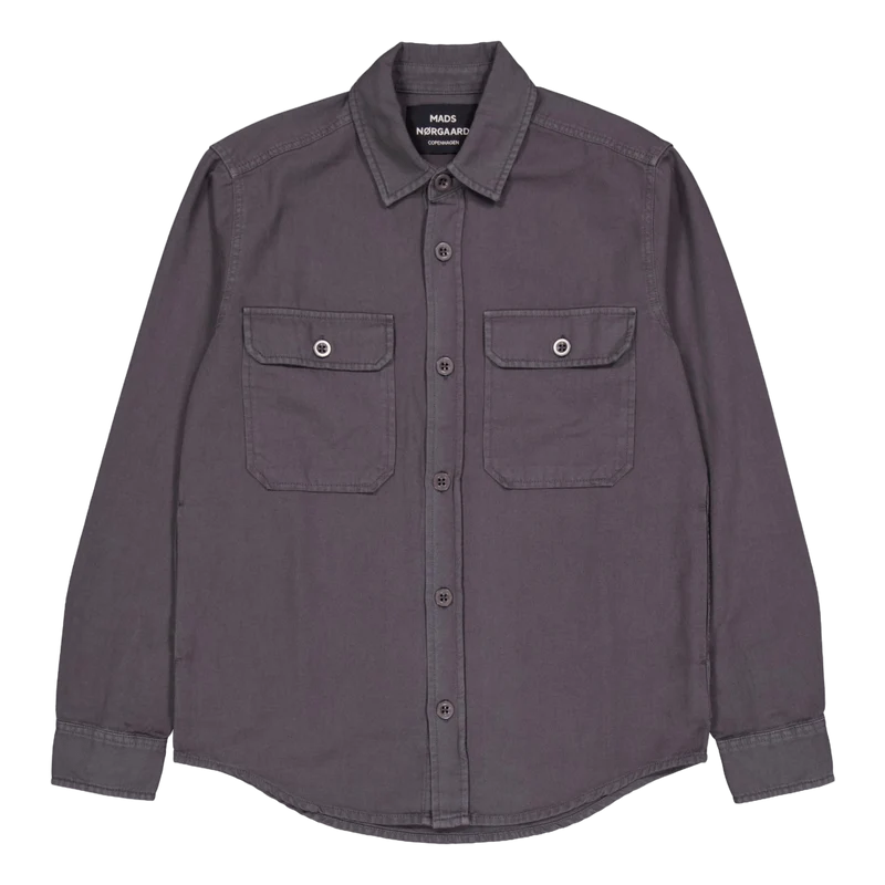 Dyed Canvas Skyler Shirt 9325 Charcoal Grey