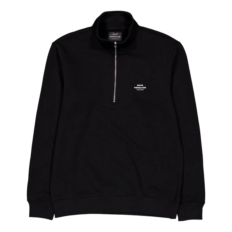 Standard Half Zip Logo Sweat 1 Black
