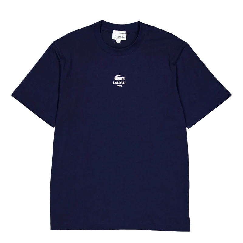 Signature Print Cotton T-shirt 166 Midnight Blue
