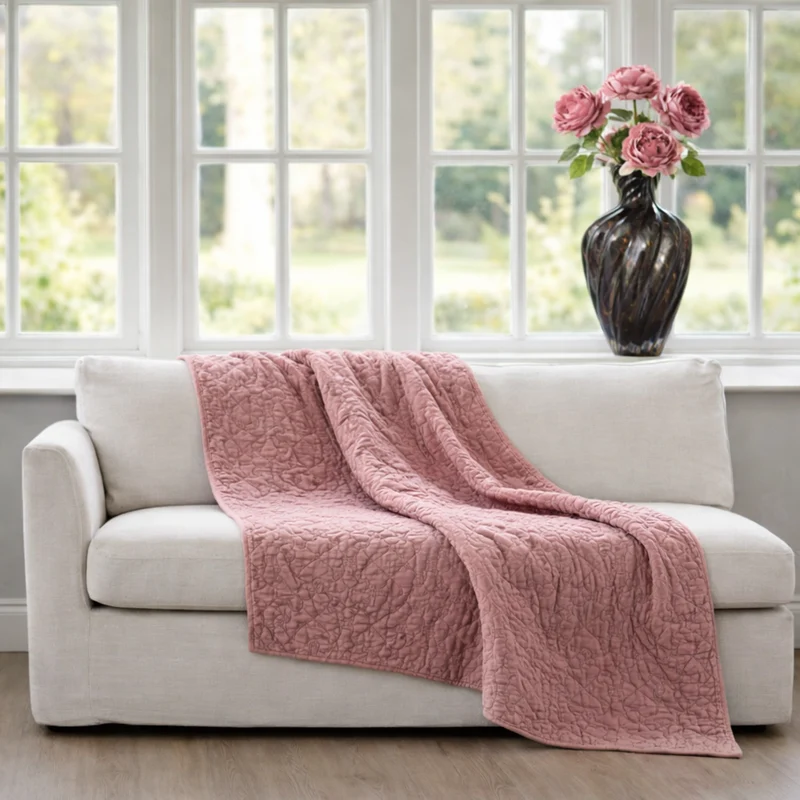 Plaid Quilt Rose Stonewashed