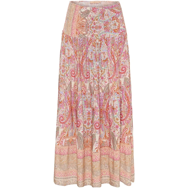 Kjol Print Beige