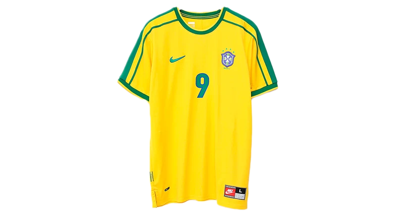 Nike Brazil 1998 Reissue Ronaldo Soccer Replica Jersey Varsity Maize