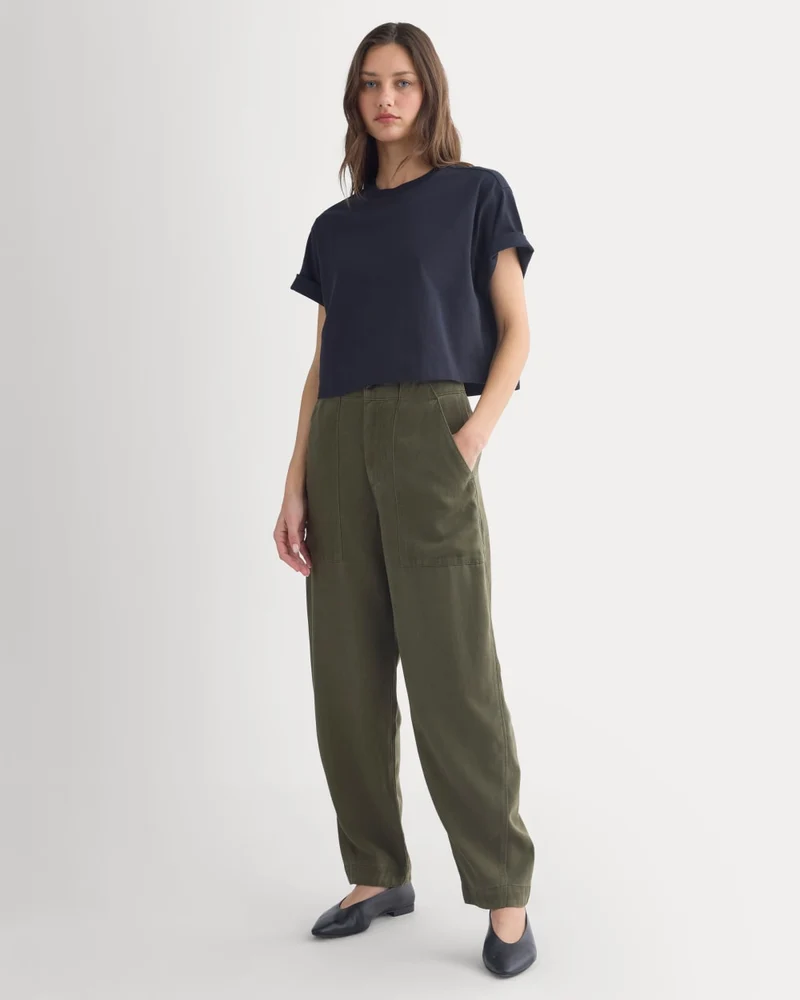 Patch Pocket Ballon Pant in Buttersoft | Olive Night