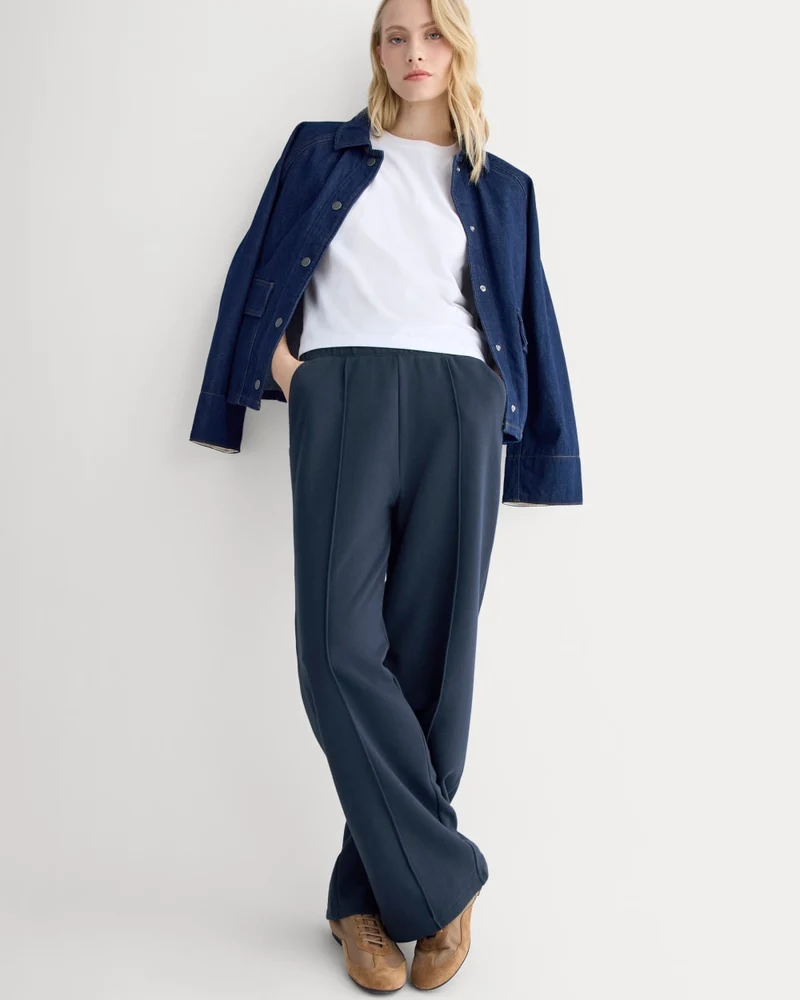 Lightweight Terry Pintuck Sweatpant | Navy