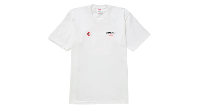 Supreme Ducati Logo Tee White