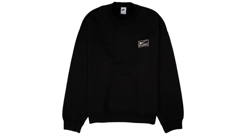 Nike x Stussy Wash Crew Fleece Black (SS23)