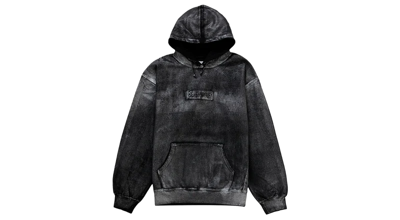Supreme x MM6 Maison Margiela Foil Box Logo Hoodie Black