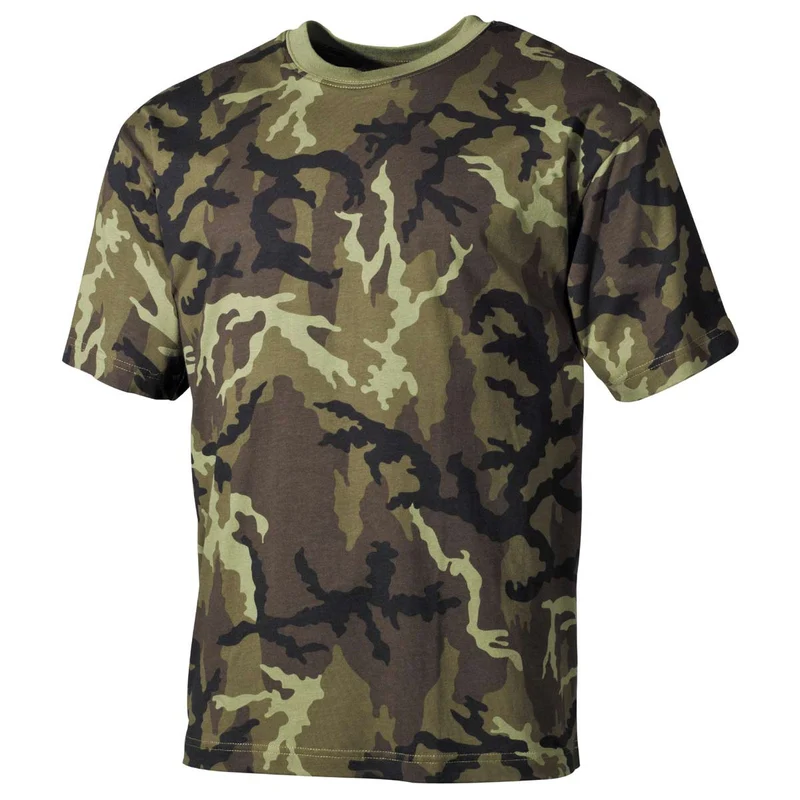MFH Military T-Shirt Czech M95 Woodland Camo