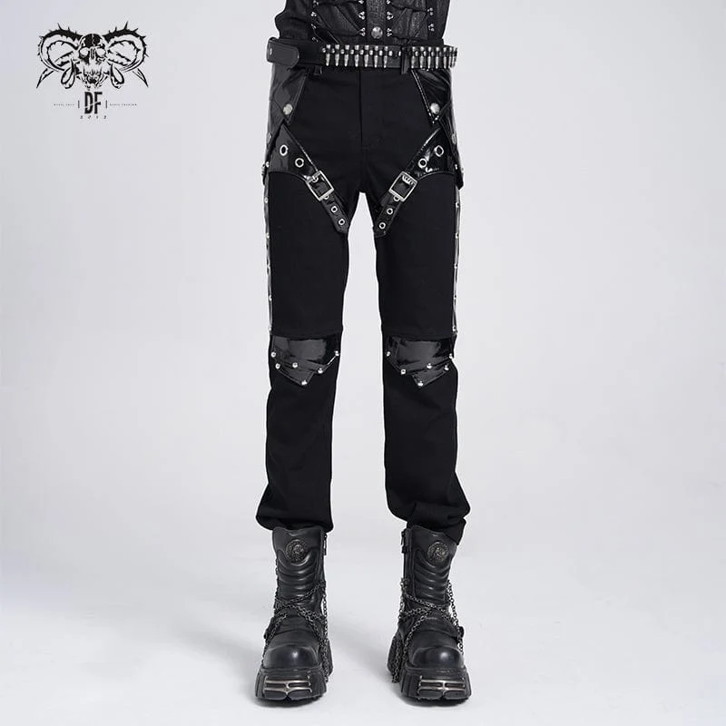Punk Armor Lack Splice Pants för män