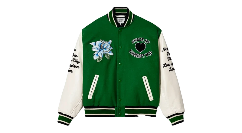 Awake NY X Carhartt WIP Teddy Jacket Green/Cream