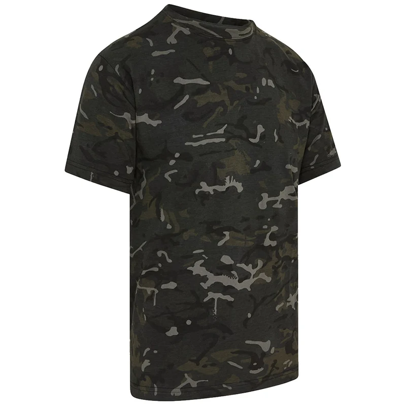 Kombat Black BTP Camouflage Cotton T-Shirt