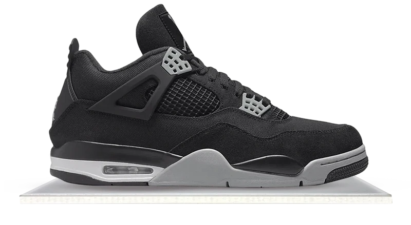 Air Jordan 4 Black Canvas