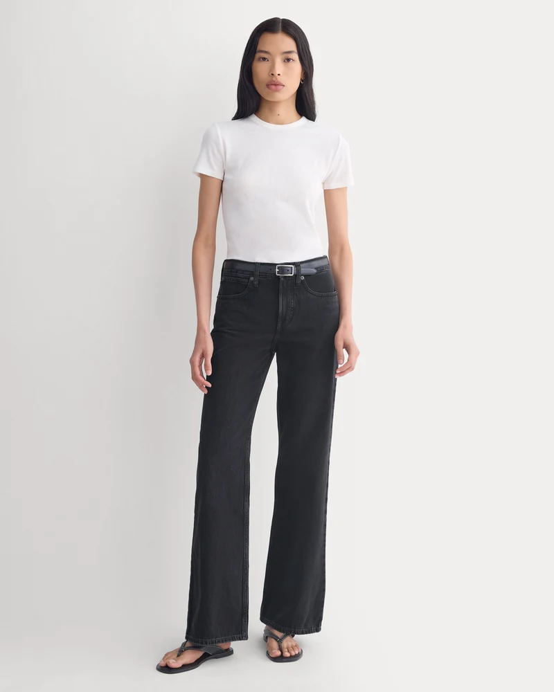 Relaxed Mid-Rise Bootcut Jean | Black