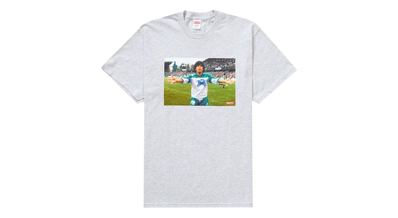 Supreme Maradona Tee Grey