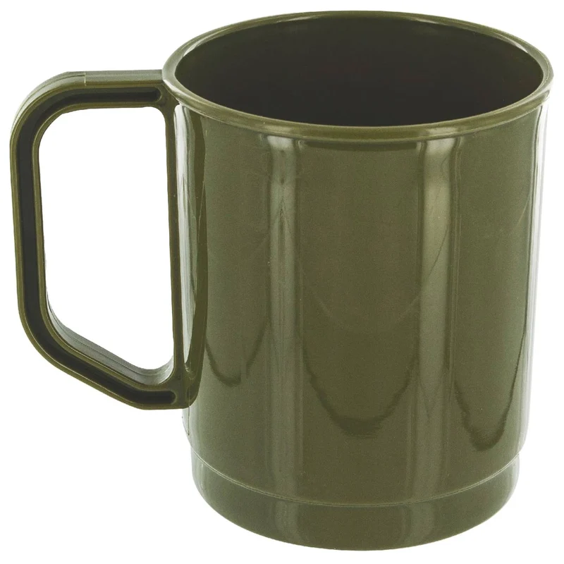 Highlander Olive Green Plastic Camping Mug 275ml
