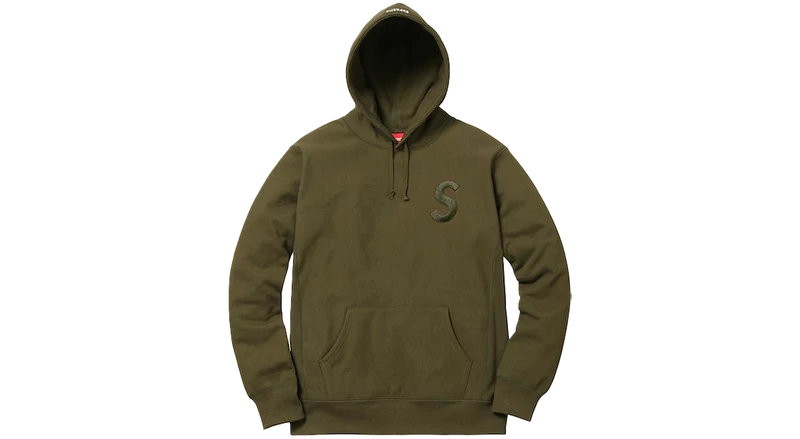 Supreme Tonal S Logo Hoodie Dark Olive (FW17)