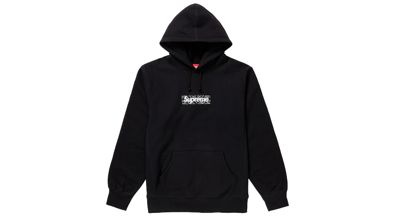 Supreme Bandana Box Logo Hoodie Black (FW19)